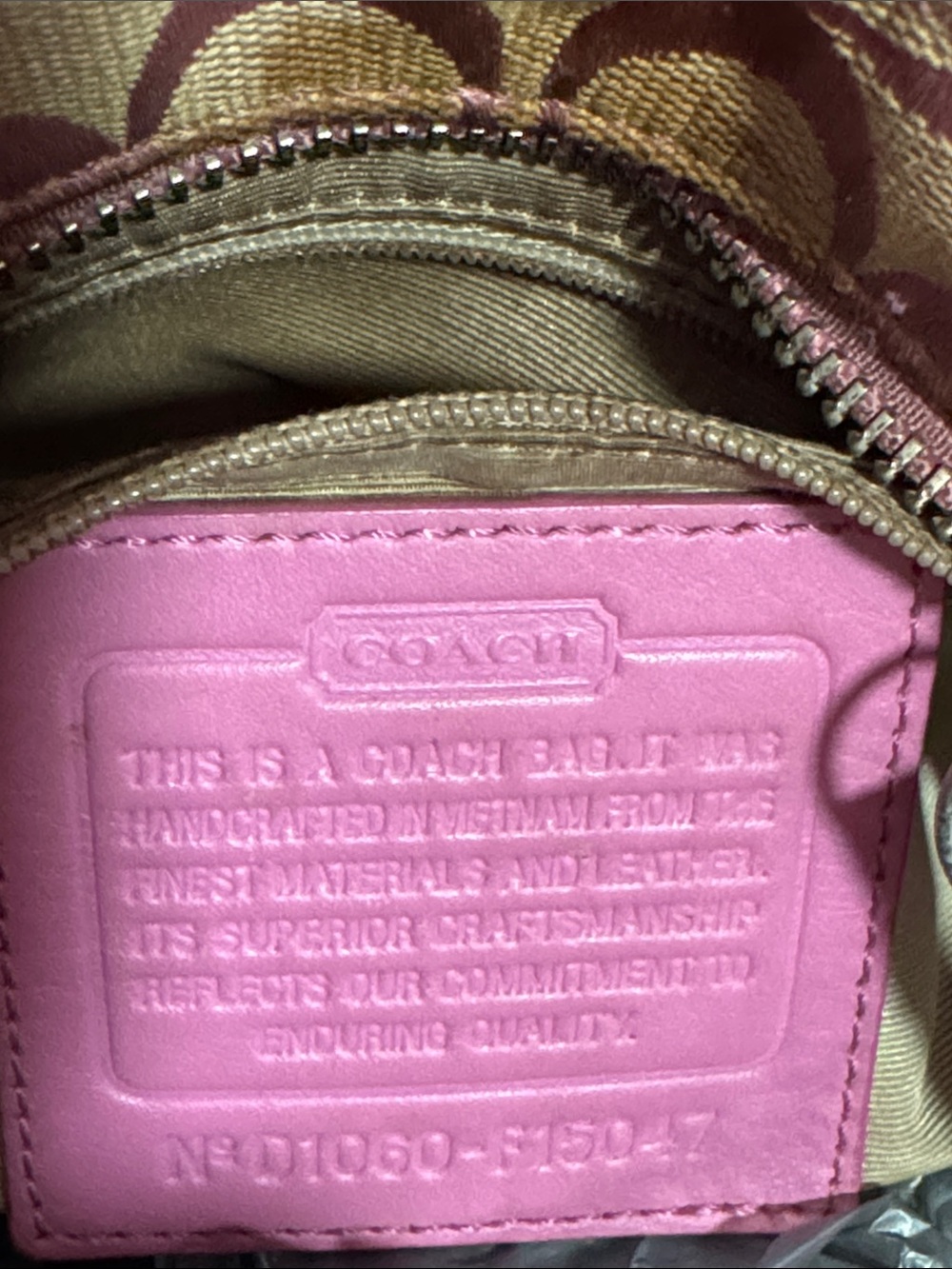 Coach Y2K Barbie Pink Signature Canvas Tote with Leather Trim (F15047) - Picture 2 of 16